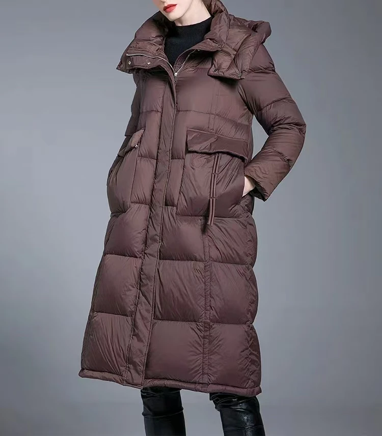 High Quality Wholesale Down OEM Winter Puff Filled Cotton Long Padded Shine Coats