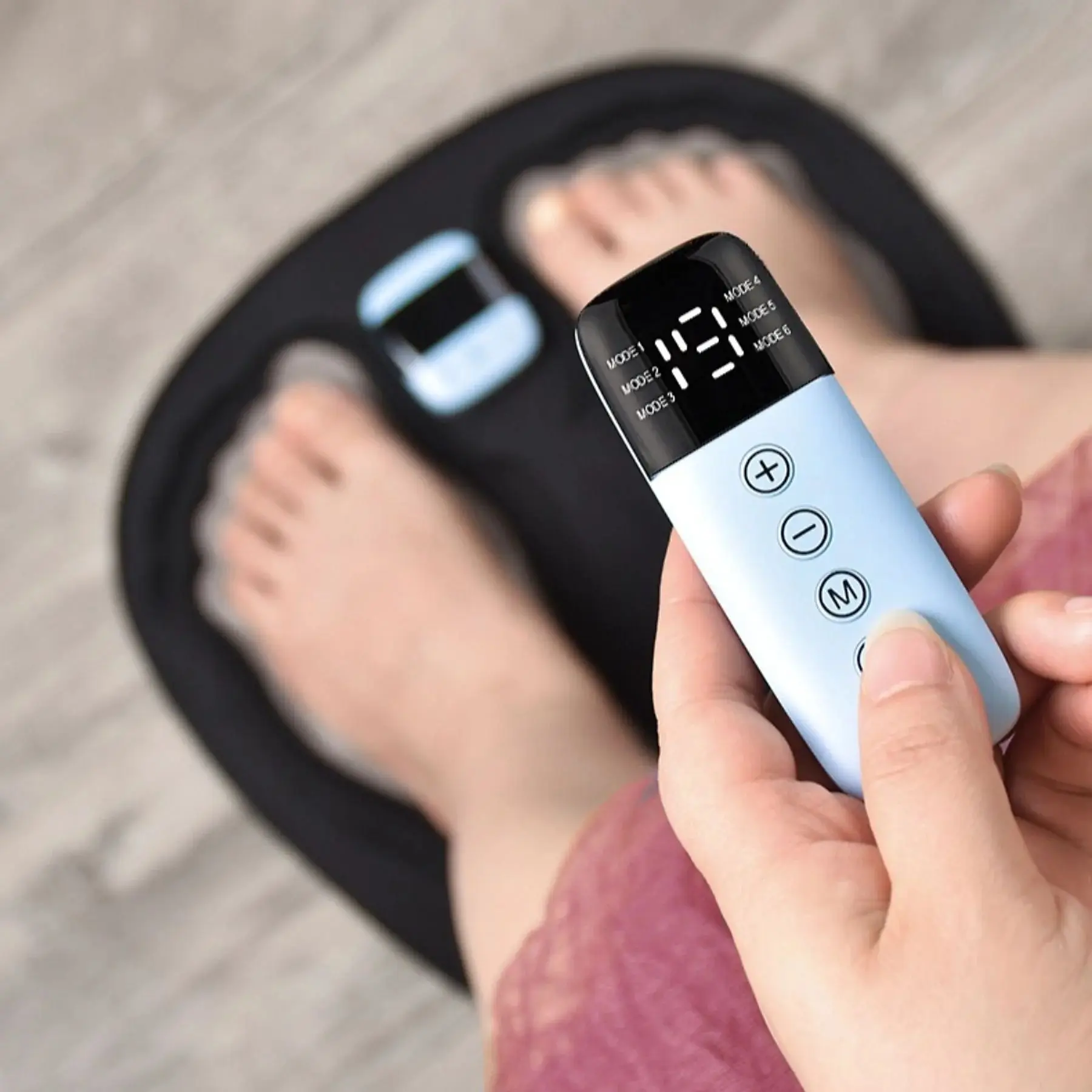 Reflexology Manual EMS Foot Massager Mat 6 Working Modes Foot Massager Pedicure Shiatsu Foot Massager