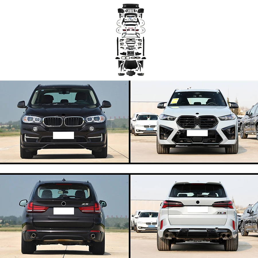 X5 F15 upgrade X5M F95 G05 LCI style body kit 2014-2018 front bumper head light hood LED diffuser F15 facelift car auto parts