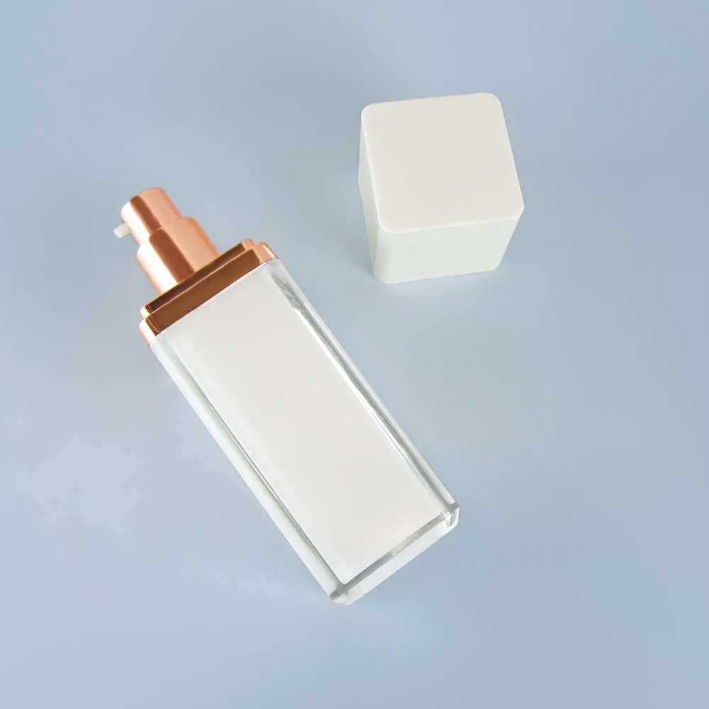 Custom White 50ml 30ml 60ml 100ml Plastic Cosmetic Bottles Empty Shower Pump Gel Serum Shampoo Jar Foam Spray Set