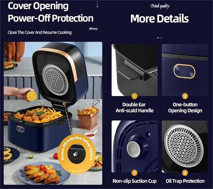 OEM Smart Air Fryer for Healthy Low-Fat Cooking Electric Mechanical Air Fryer Household Oil Free Fryer