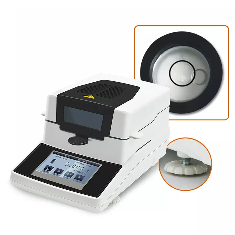 WEIAI Touch screen tea moisture meter 110g 0.001g Automatic Halogen Heating Tester grain feed food plastic moisture analyze