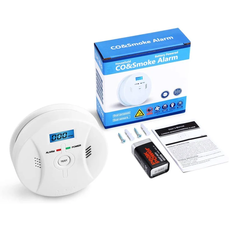 14 YEARS FACTORY 9V Smoke and Carbon Monoxide Detector