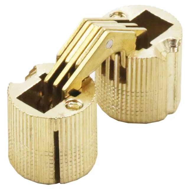 10mm Brass Concealed 180 Degree Opening Angle Invisible Cabinet Furniture Hinges