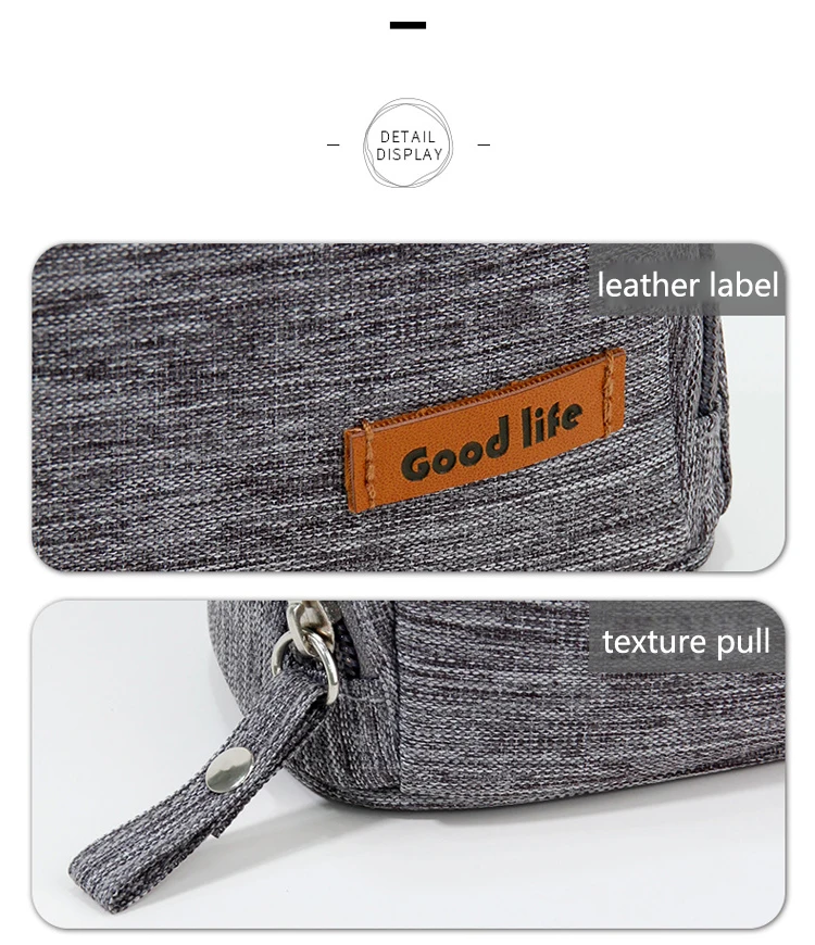 Multifunctional travel digital cable storage bag lightweight waterproof travel electronic accessories organizer pouch