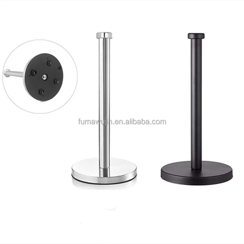 Stable Suction Cups Kitchen Tissue Holder Kitchen Paper Roll Holder Standing Toilet Paper Dispenser