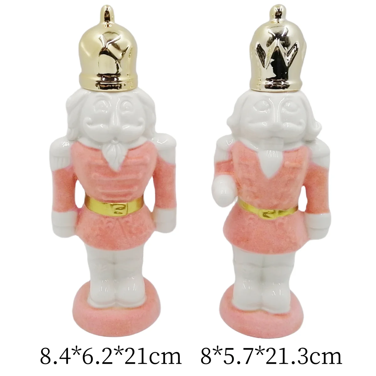Isolated Christmas Nutcracker Soldier Ornaments Electroplated Ceramic Christmas Decoration for Holiday Decorations