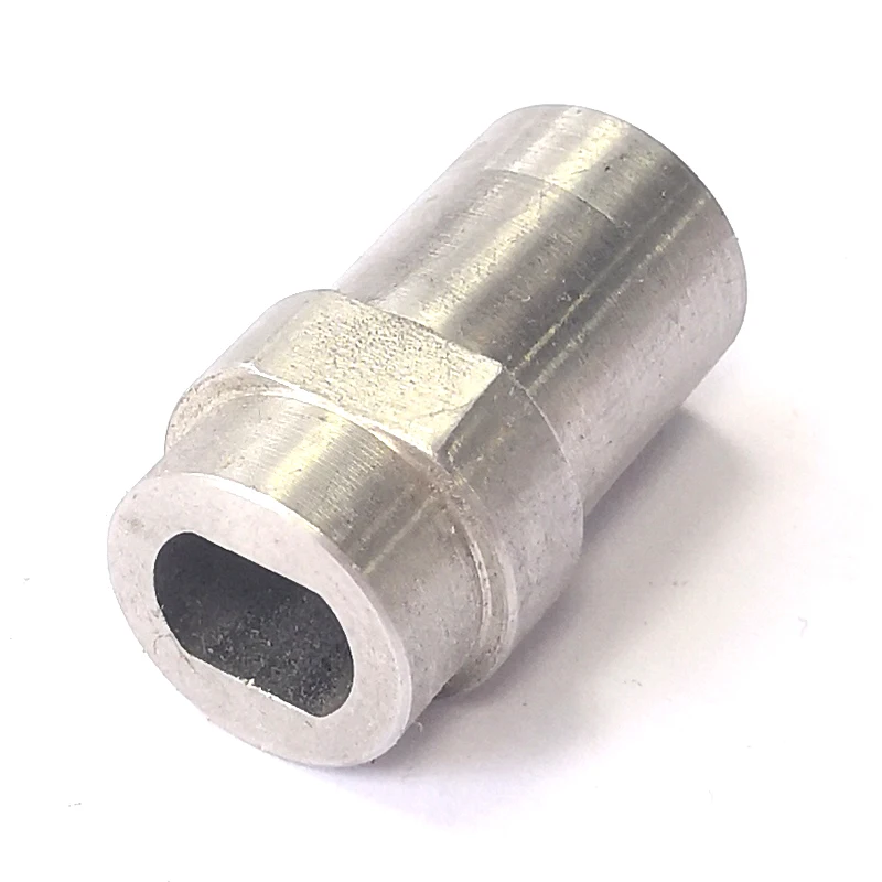 
Customized cnc turning SS small metal sleeve square hole bushing 
