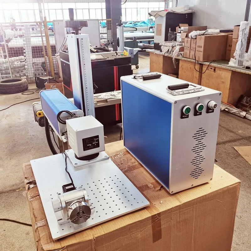 20W 30W 50W 100W Portable Fiber Laser Marking Engraving Machine for Jewelry Logo Printing Mobile Phone Case Brand Printer