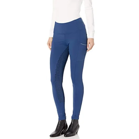 Четырехсторонние эластичные силиконовые леггинсы Coolmax с принтом для верховой езды