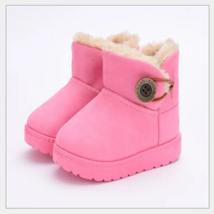 Детские теплые сапоги для девочек, зимние сапоги для мальчиков и девочек, детские замшевые сапоги из ткани, детская обувь