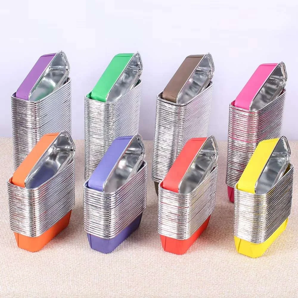 New silver foil paper cake cheese loaf pan disposable baking case
