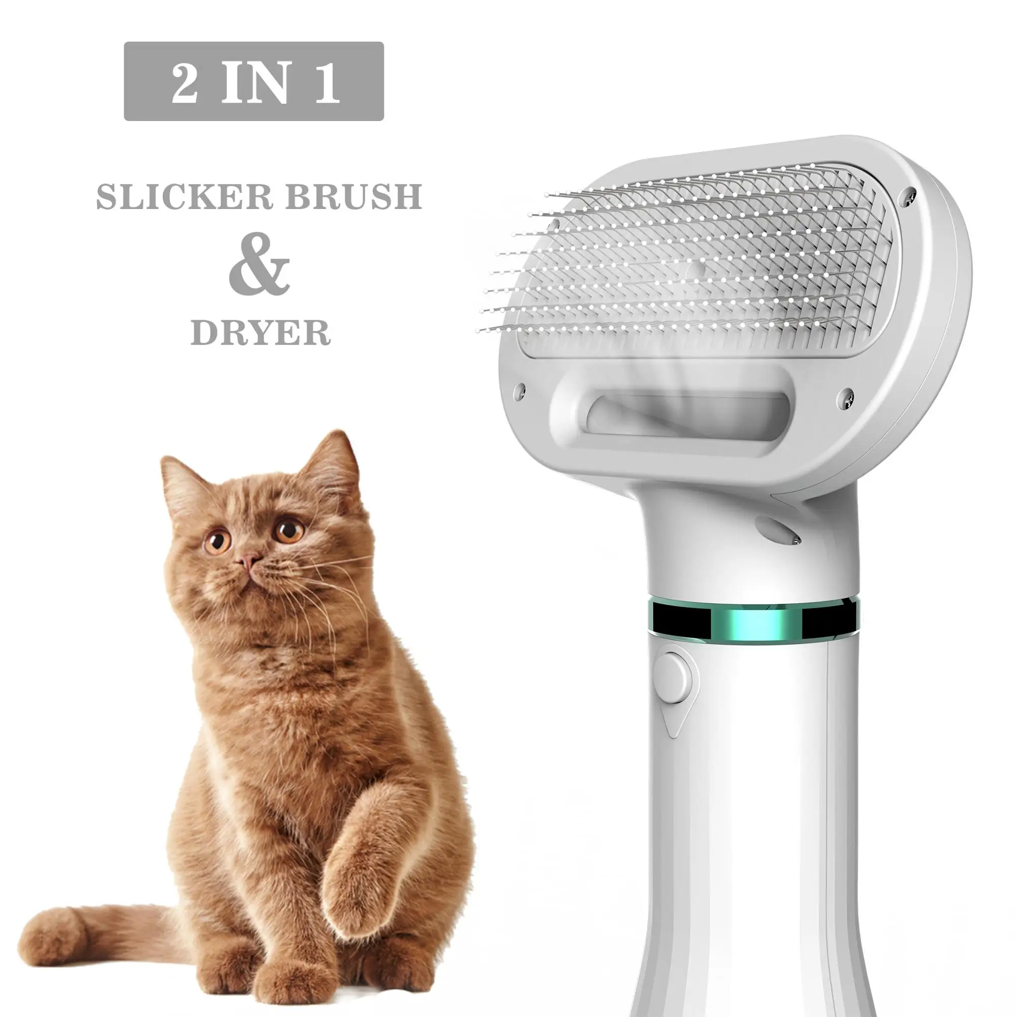 
2020 new design pet hair dryer 2 in 1 cats&dogs brush dryer pet hair comb dryer 