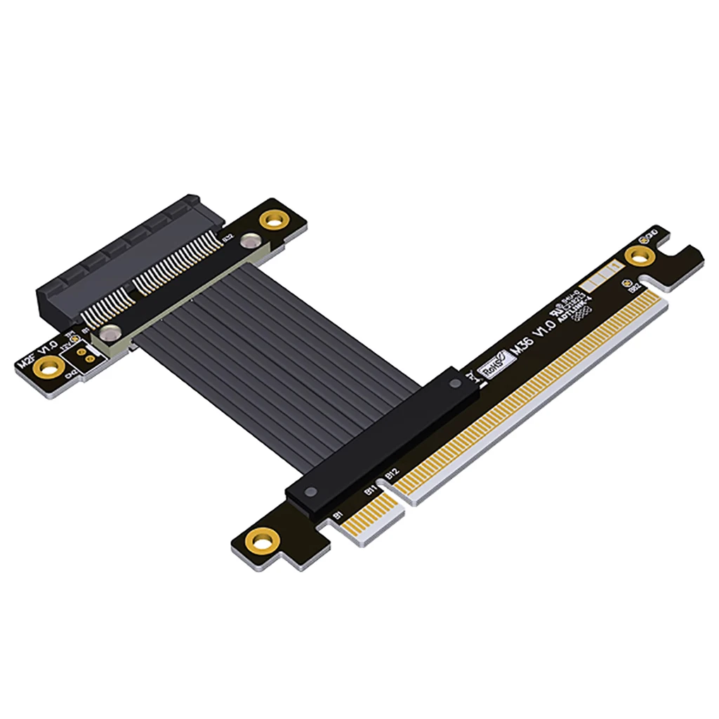 PCIe 4.0 PCI Express X4 Card to X16 Slot Extension Cable Riser Extender Adapter PCI-E 4x Female to 16x Male Gen 4 for GPU SSD