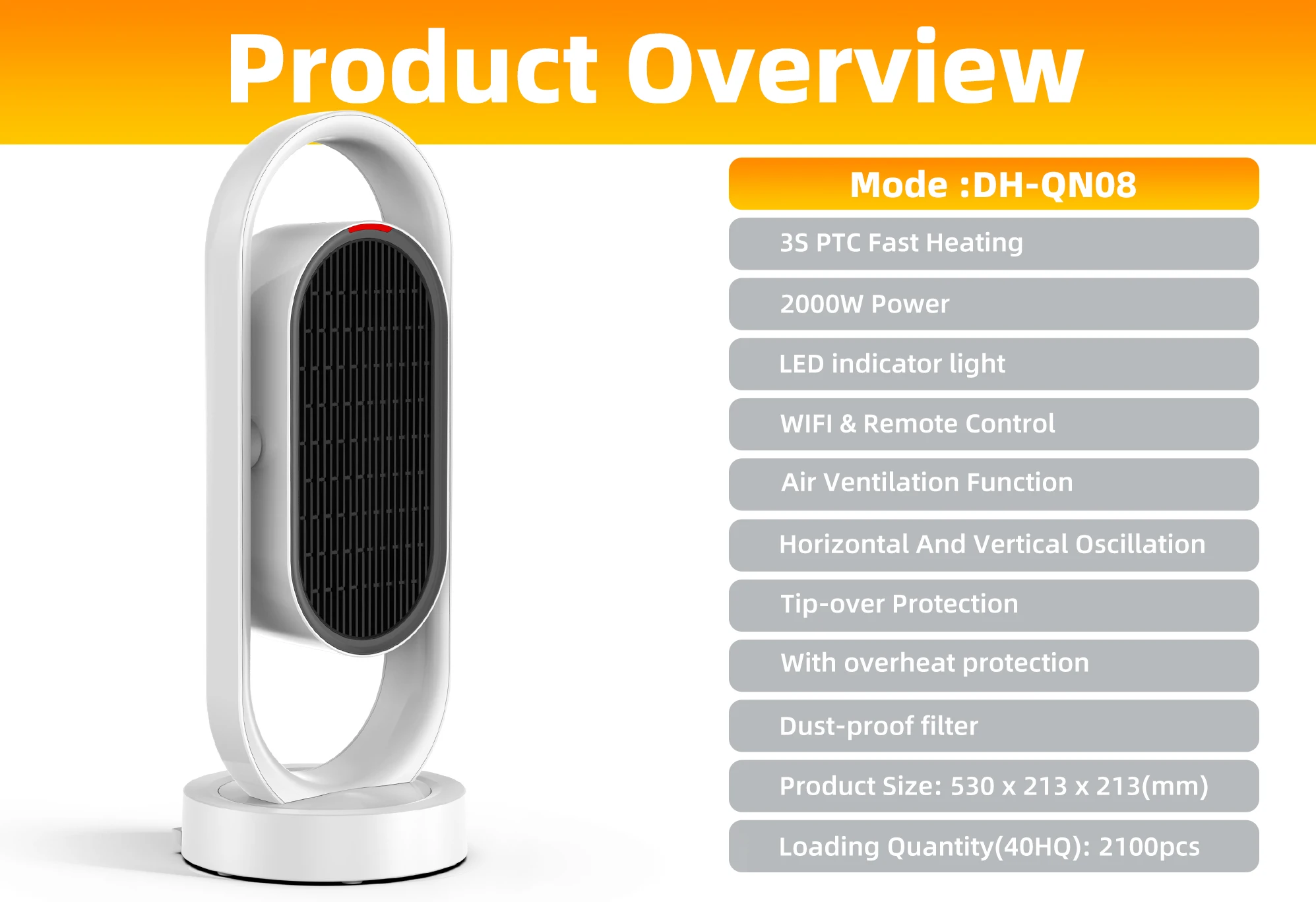 OEM Factory 2000w Heating & Cooling Appliances Plug In Ptc Ceramic Fan Small Room Electromagnetic Ceramic Heater Guangdong