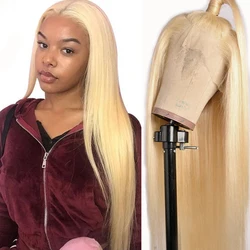 Blonde 613 Hd Full Transparent 360 Lace Frontal Closure Wig Mink Brazilian Human Hair Lace Front Wigs Human Hair For Black Women