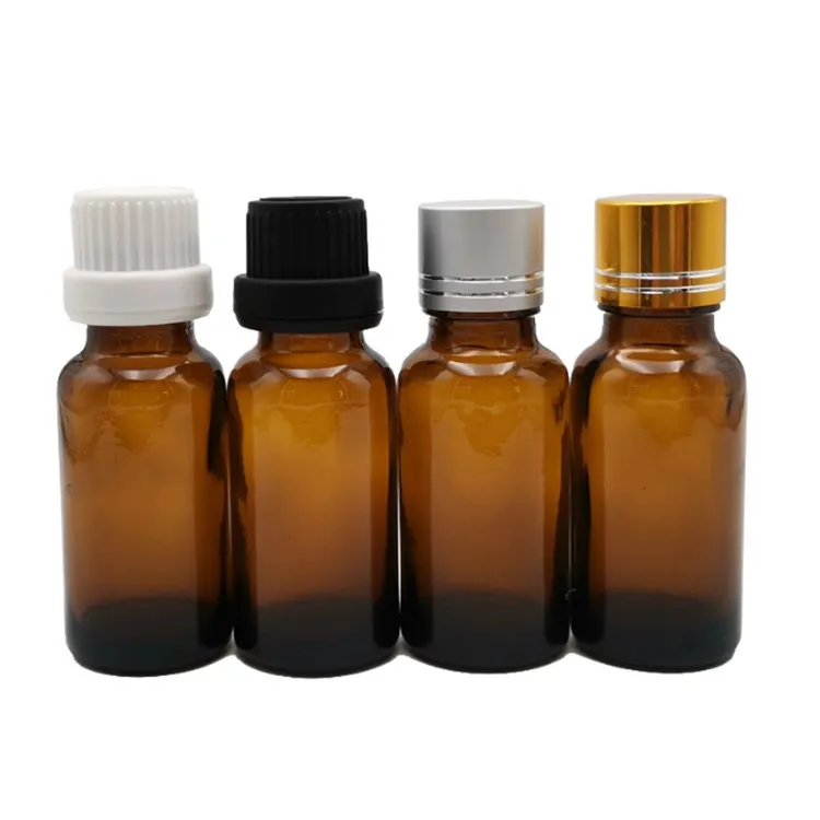 Amber Brown 15ml 20ml 30ml 50ml 100ml 5ml 10ml Glass Essential Oil Bottle   with cap