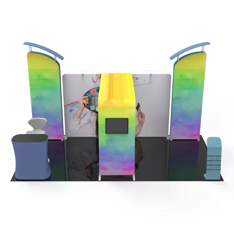 10x10ft Aluminum Modular New Design Trade Show Portable Light Weight Shelf Display Tradeshow Exhibition Booth