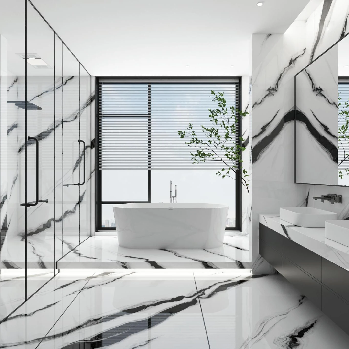 Stylish Artificial Stone Wall Panels for Interior Decoration Sintered Stone Slabs Tiles