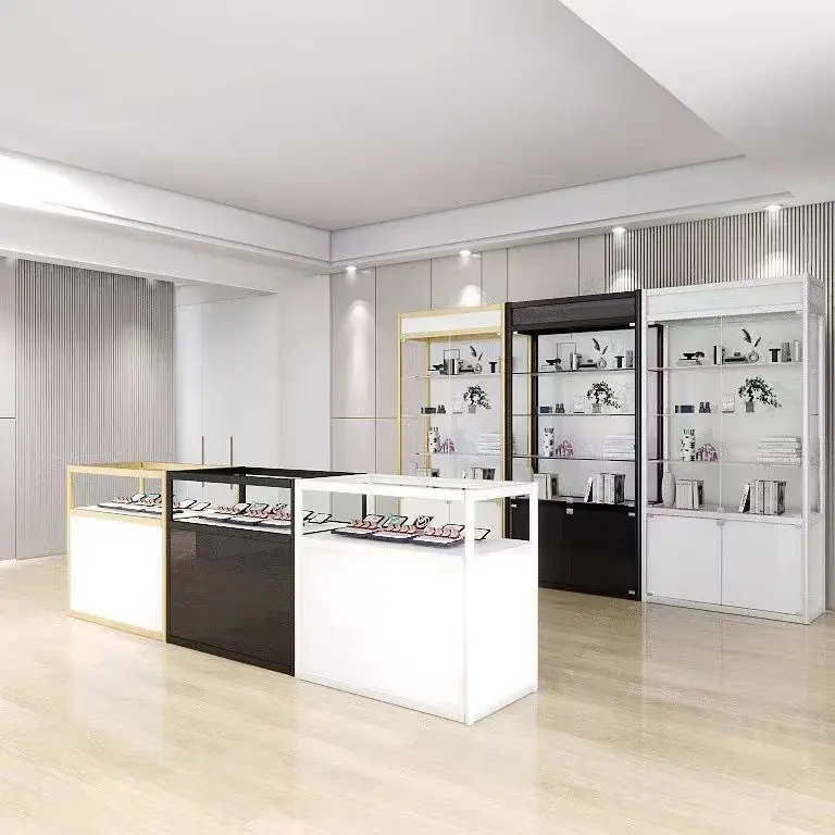 Cosmetic Display Cabinet Beauty Products Shop Shelf Wooden shelves for retail store