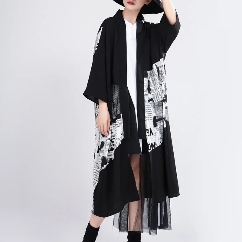 Plus Size Retro Long Cardigan Light Weight Women 2023 Sun Protection Clothing Kimono Cardigan Women Long Cardigan Femme Coat