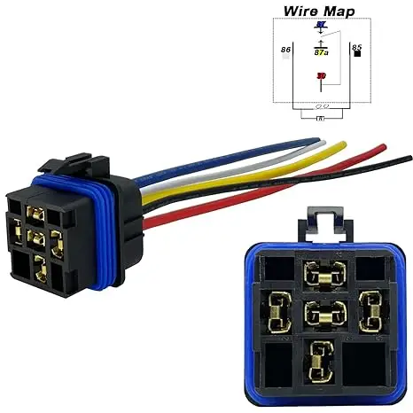 Relay 12V 80/60 Amp Waterproof Relay 5 Pin Automotive Relay Spdt 12 Volt Automobile with Pigtail