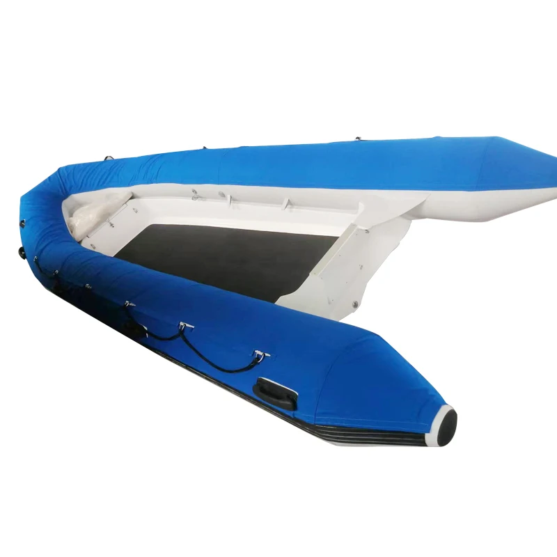 Most Affordable 17ft Hypalon/PVC RIB520A Fiberglass Deep V Hull Inflatable Boat With Tube cover for Fishing