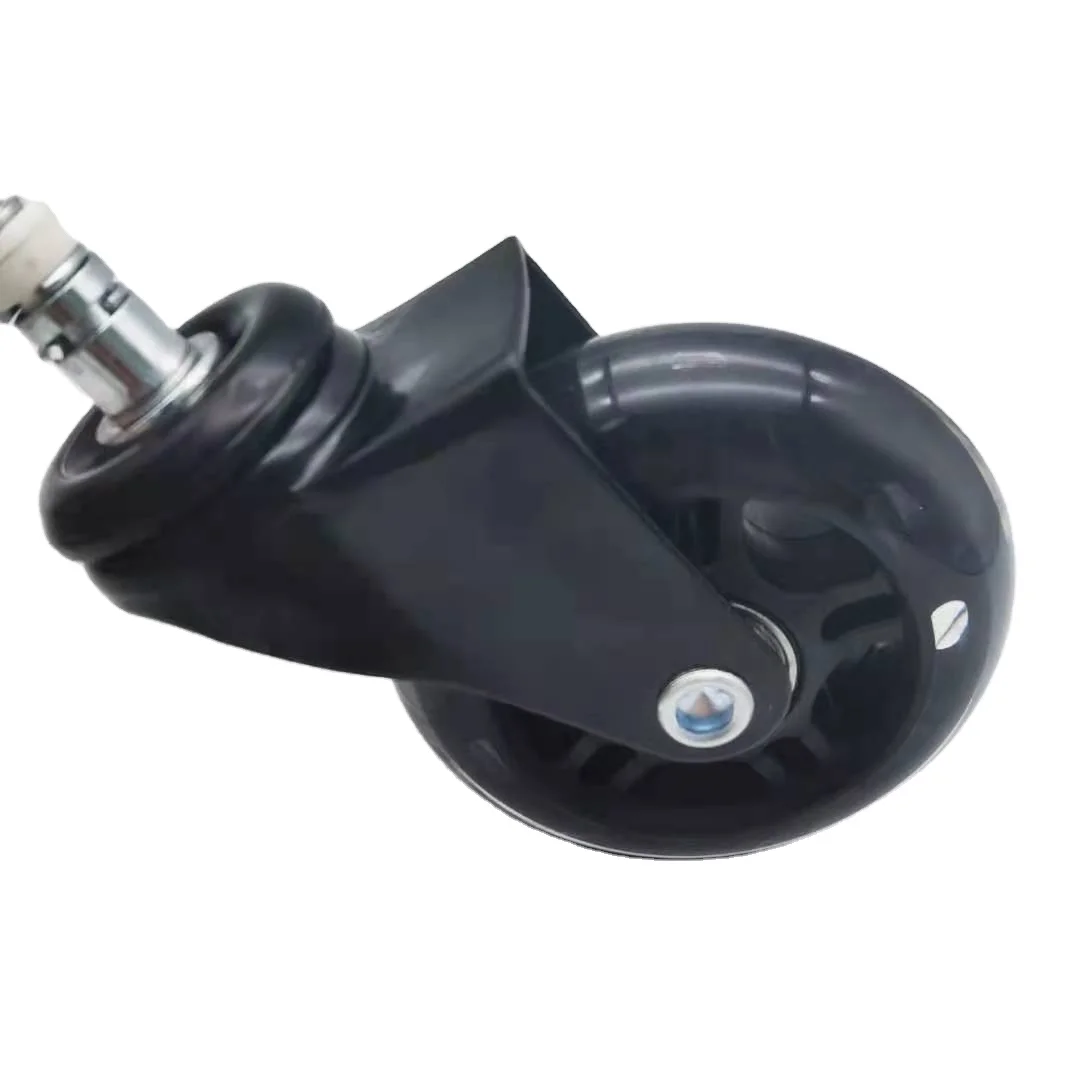 Universal standard stem screw in chair roller castor wheels 3 inch replacement pu roller blade caster
