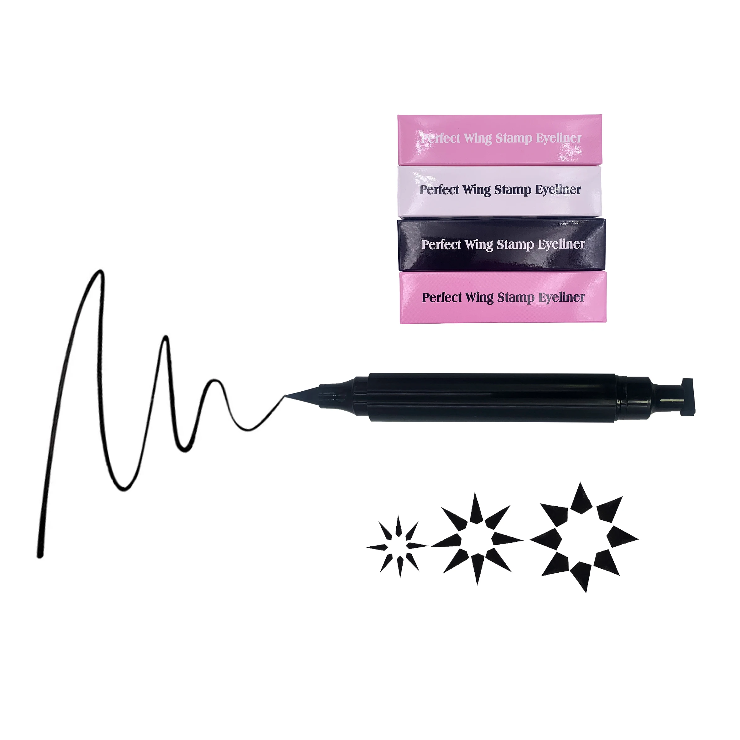 Cat Eye Waterproof Liquid Eyeliner Set 3.5g Pen Form Colorful Makeup Tools-Black Brown Purple Blue Lasting Features Eye Beauty