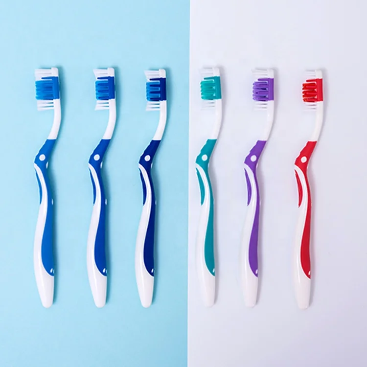 Plastic adult gum massage toothbrush for adult