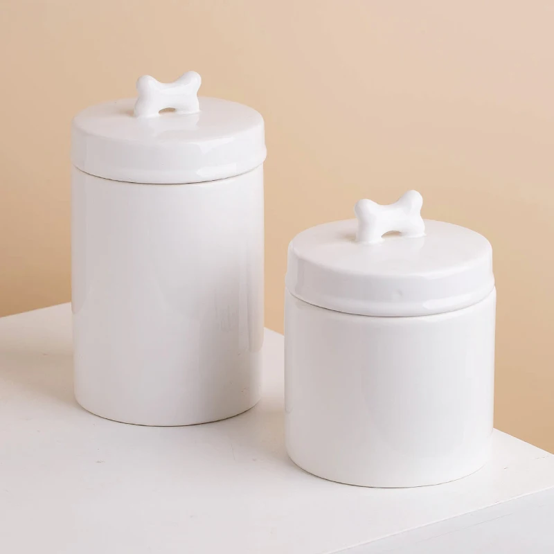 Kitchen Canisters Ceramic Food Storage Jar Containers with Airtight Seal Porcelain Lid For Serving Ground Coffee Tea Pet Food