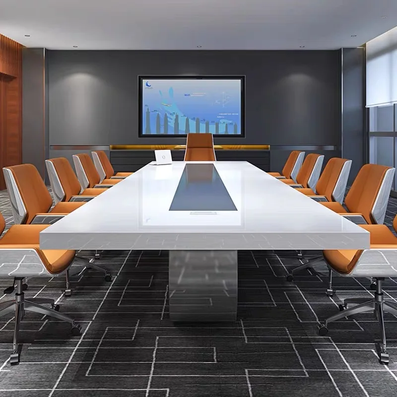 Новинка 2023 модный стол для собраний офисный круглый конференций на 10-20 мест