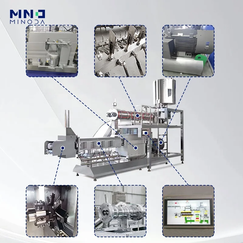 20% Discount 2 Years Warranty Custom Stainless Steel Double Screw Pet Food Extruder Machine For Floating Fish Feed