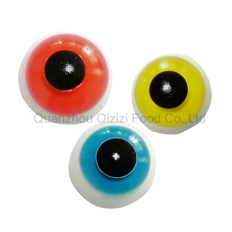 
Hot sell Halloween funny oem american snacks 3D eyeball shape gummy candy 