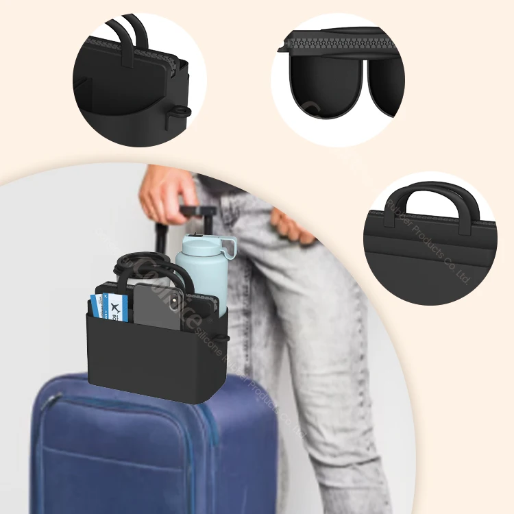 Free Hands Drink Caddy Luggage Travel Cup Holder Universal Suitcase Cup Holder luggage lever cup holder