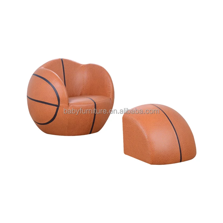 Custom Basketball Kids Sofa Leather Waterproof and Dirt Resistant Combo Set Kids Furniture Wholesale