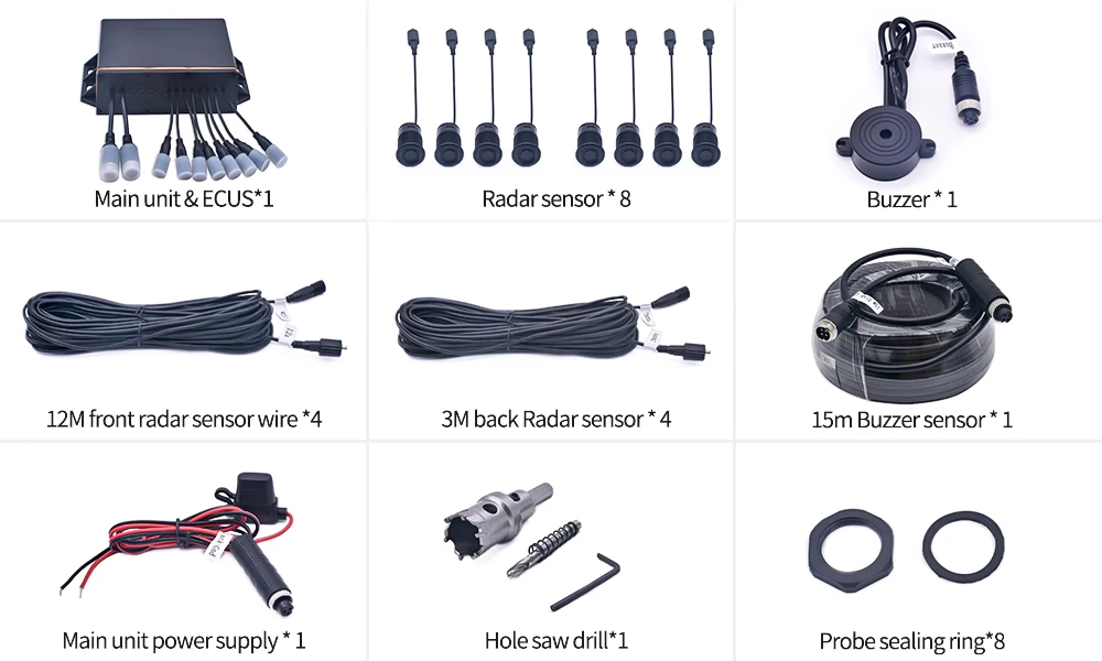 OEM Car Reversing Aid Front Rear Truck Assistant Park Radar Backup Reverse Camera Parking Sensor