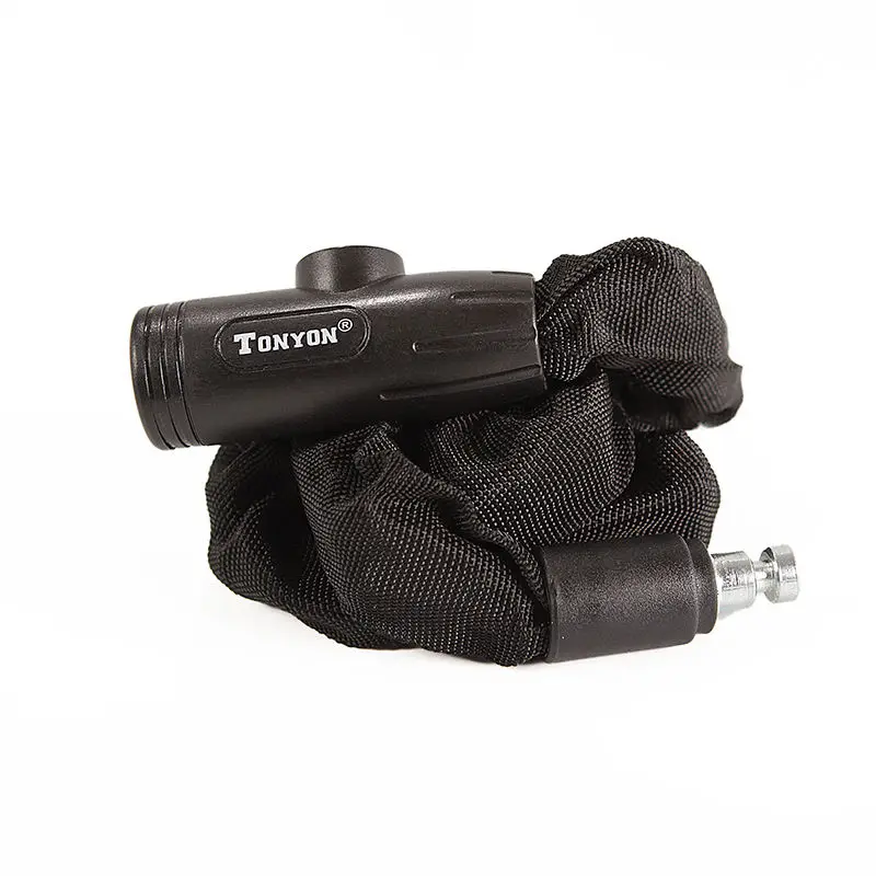 TONYON High quality material anti shearing and anti sawing bicycle lock with key bike lock chain lock motorcycle