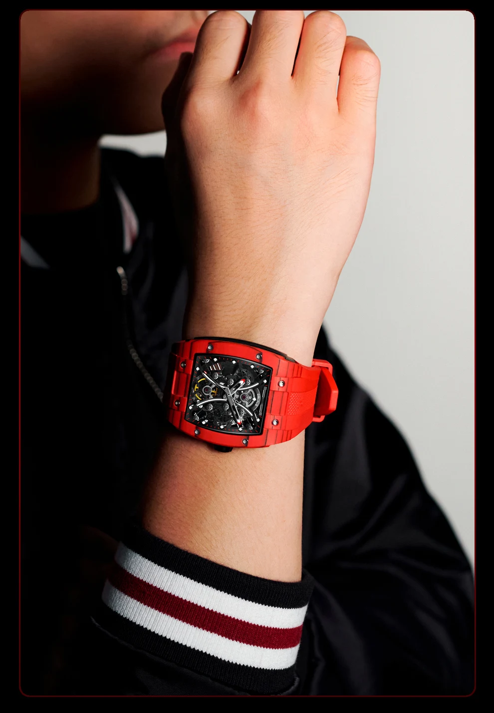 Custom Logo Original Premium Suppliers Automatic Tourbillion Hand Skeleton Wrist Mechanical Watches For Men
