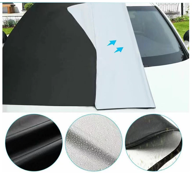 Car Sunshade/Snow Cover 190 T Polyester PU Coating For Outdoor Anti Leakage Water Sunscreen and Insulation