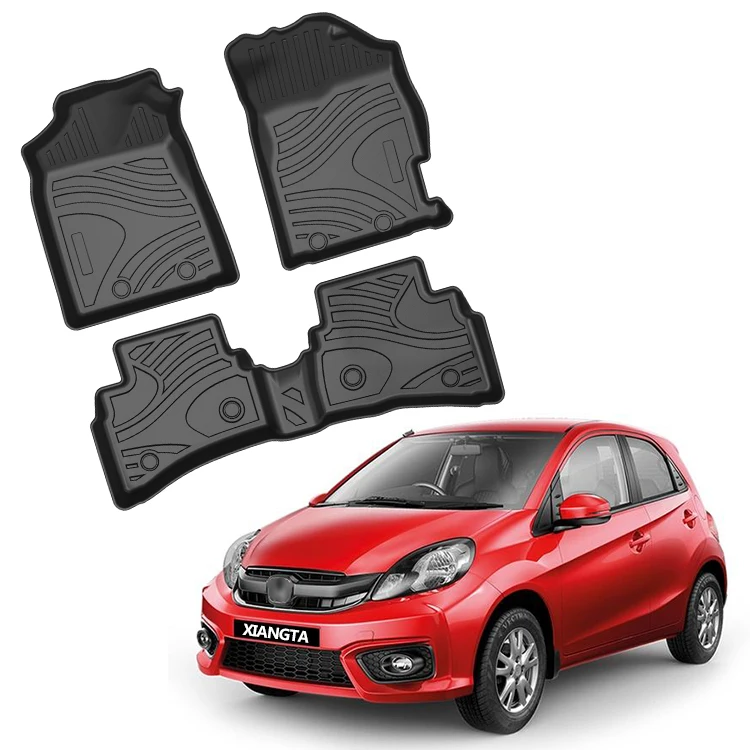High Quality TPE Material Front Rear Car Mats for Honda BRIO right-hand drive Tpe Car Mats Car Accessories Floor MatFloor Mat
