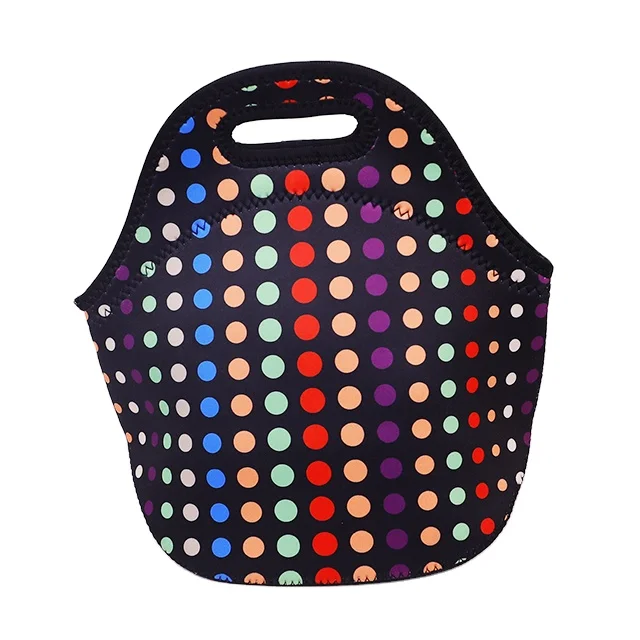 Custom Lunch Bag Reusable Neoprene Lunchbox Insulated Thermal Lunch Tote Bag Small Neoprene Lunchbags with Zipper