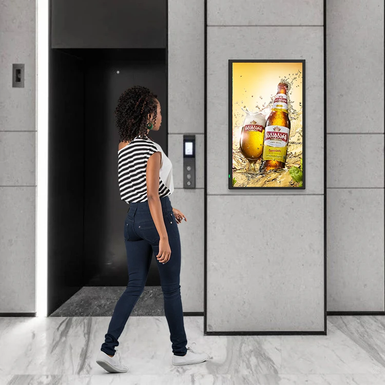 Ultra Thin Wall Mounted 1080P Screen 21.5 inch Portable Lcd Digital Advertising Screen