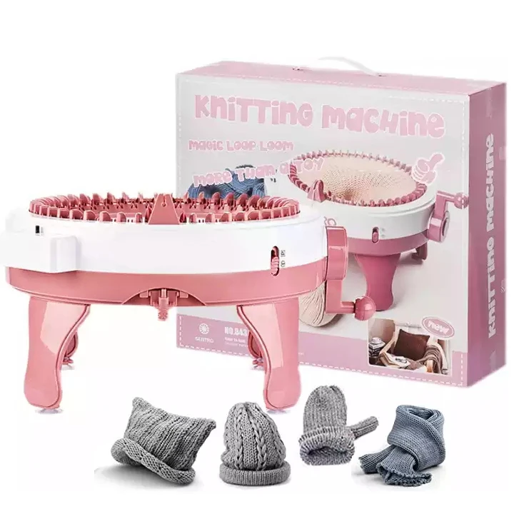 Hot Selling Weaving Machine Mini Home Smart Kids Diy Knitting Machine Hat Scarf Sock Circular Weaving Machine Textile