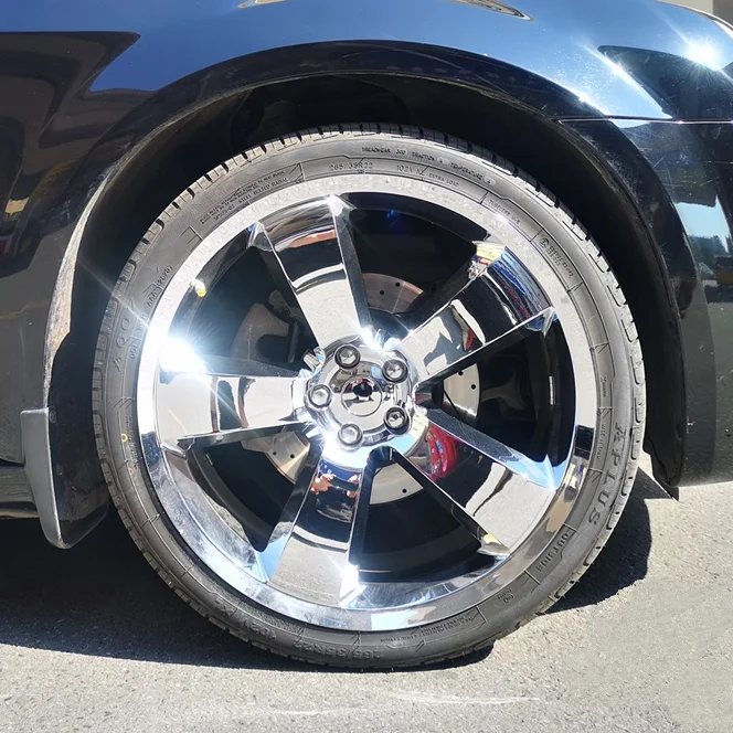 Custom shinny electroplated 5 spokes forged wheels for Chrysler 300C Mustang Viper Buick Toyota Lexus Lincoln Audi Mercedes S