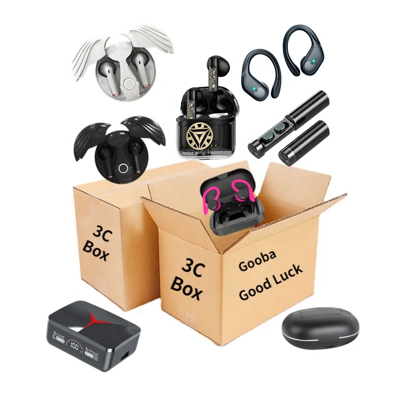 Wireless Gaming earphones Noise Canceling Sports Headphones Could Be Insied Gooba Mystery Gift Box At least 2-3 pieces Random