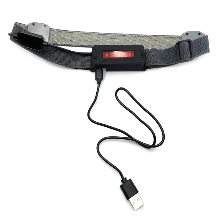 350 Lumen 5W Lightweight 230 Degree COB Wide Beam Headlamp USB Rechargeable Running Headlamp