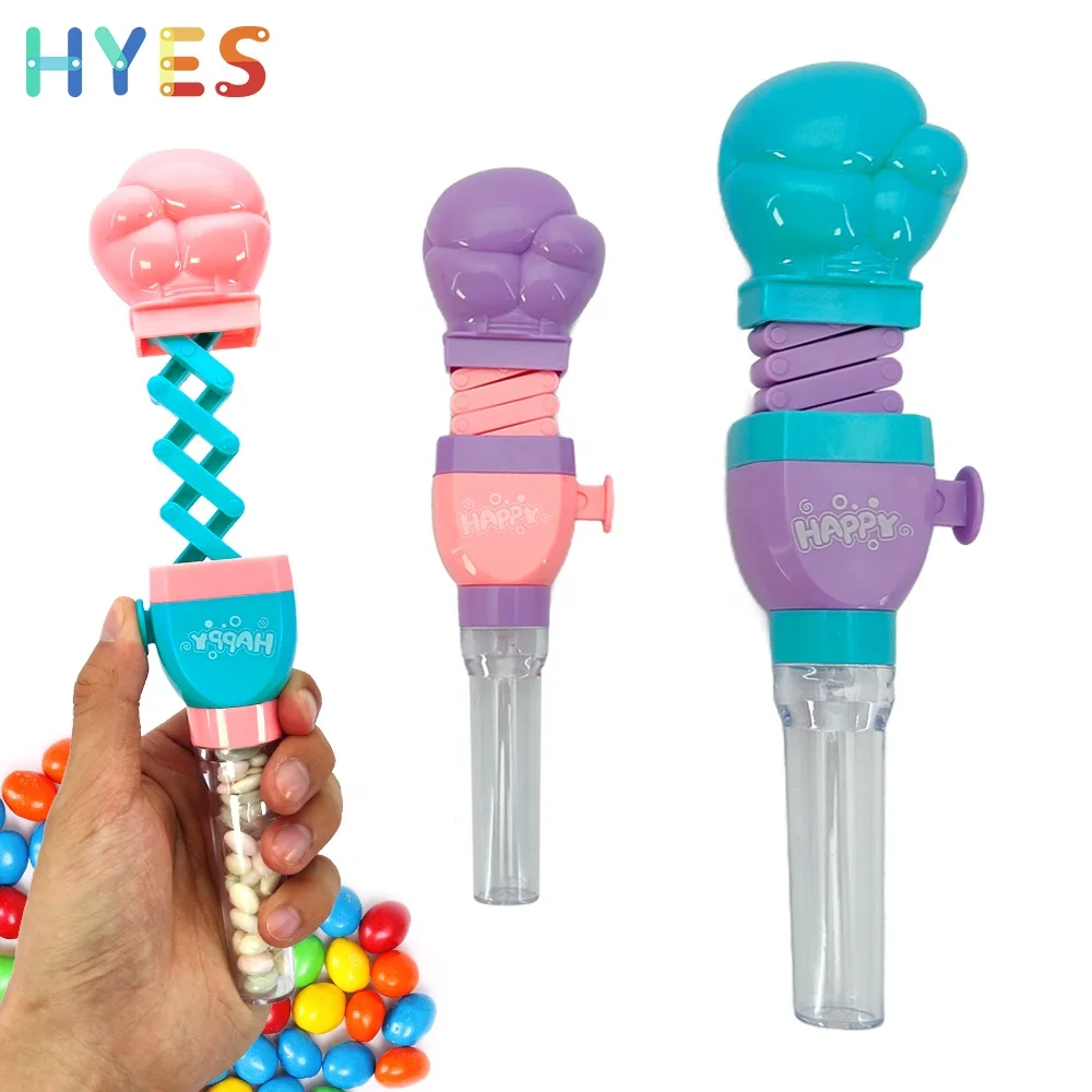 Huiye 2024 New Stretch Fist Shape Candy Toys Sets Filling Candy Boxing Game With Tube Creative Press Candy Toys For Kids Gifts