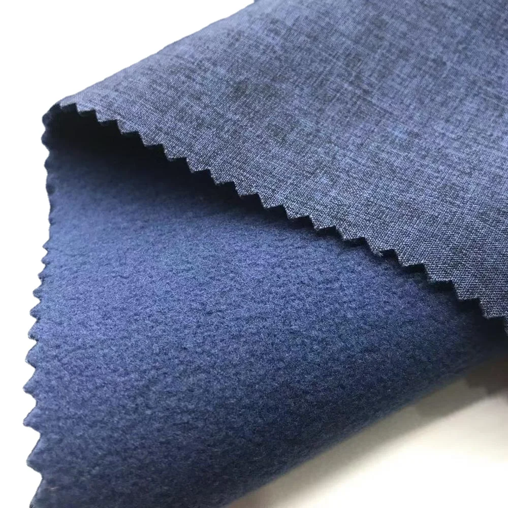 100D cationic mechanical elastic polar fleece for softshell jacket