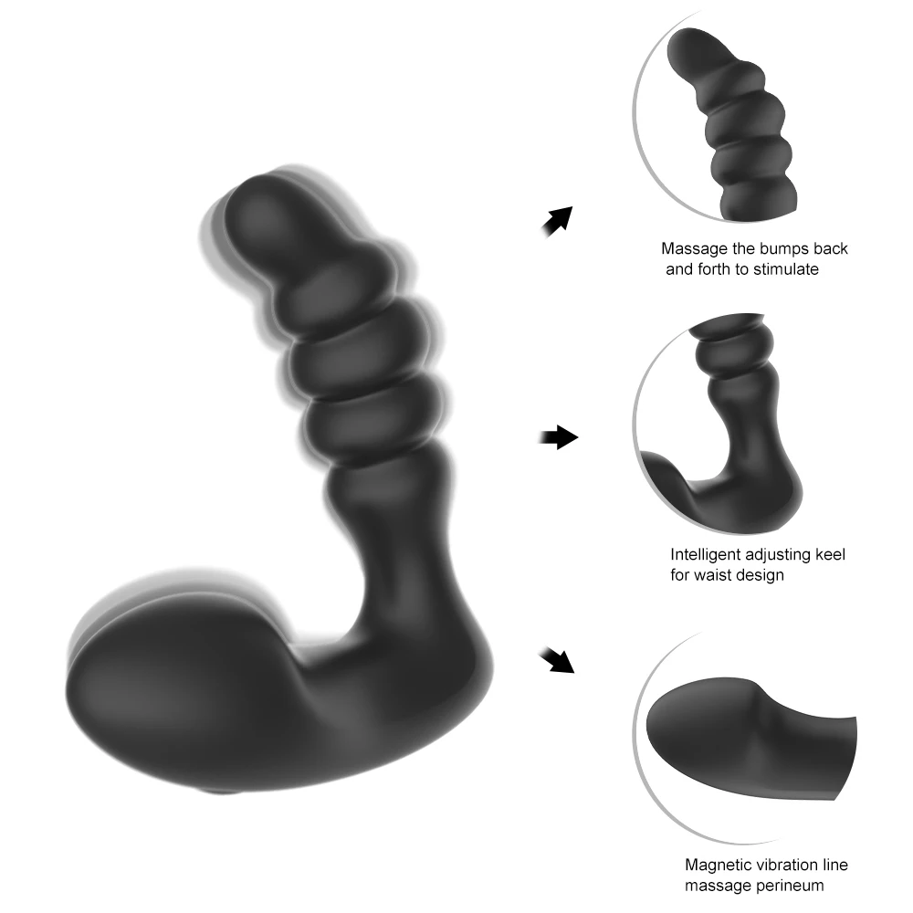 New Style 7 Frequency Medical Silicone Prostate Massager for Male C